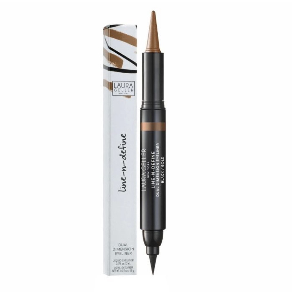 ✨ Laura Geller Line-N-Define Dual Dimension Eyeliner - Black/Gold - Picture 5 of 11